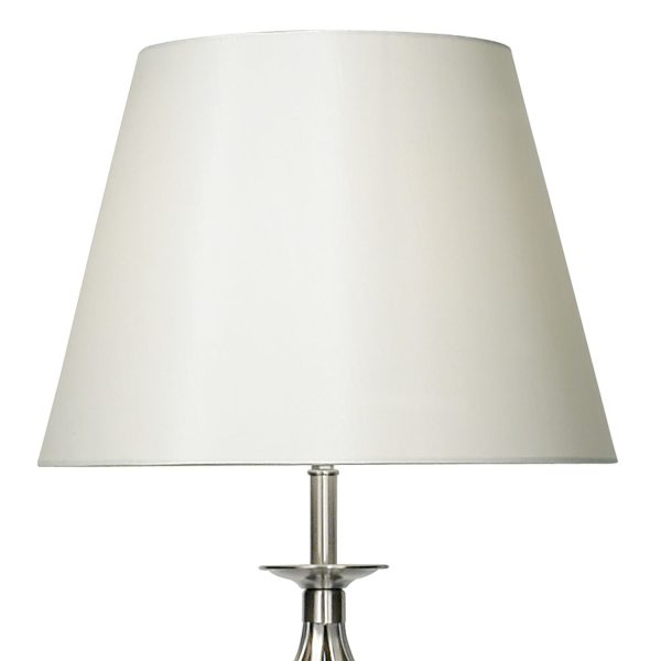 Bybliss Floor Lamp Satin Chrome c/w Cream Shade