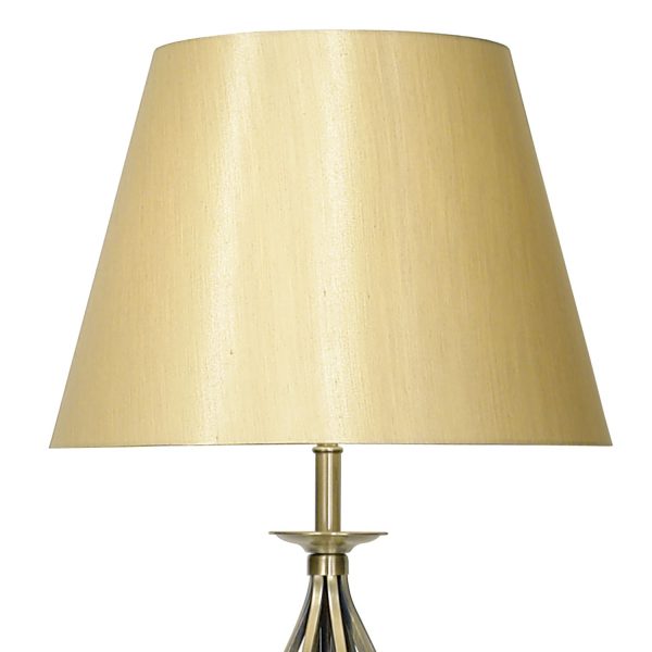 Bybliss Floor Lamp Antique Brass complete with BYB1535 Gold Shade