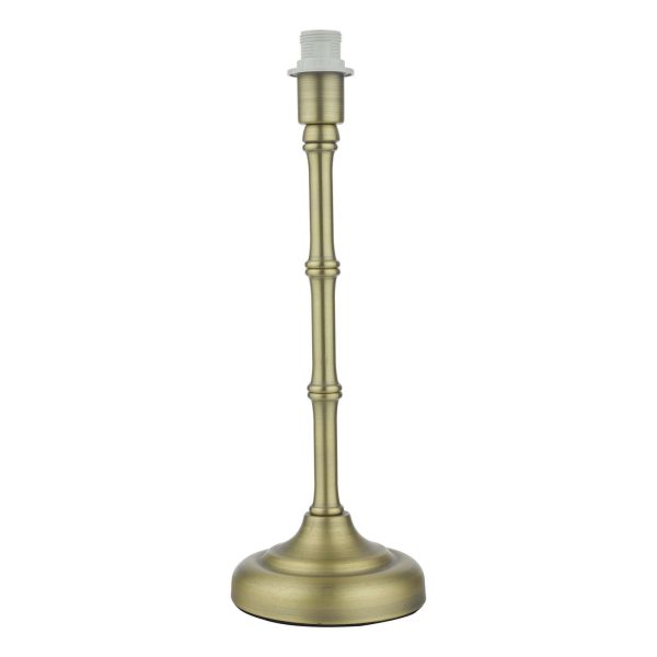 Cane Table Lamp Antique Brass With Shade - Image 3