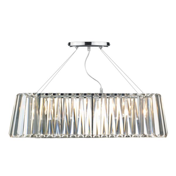 Cecilia 3 Light G9 Oval Linear Pendant Bar - Image 4