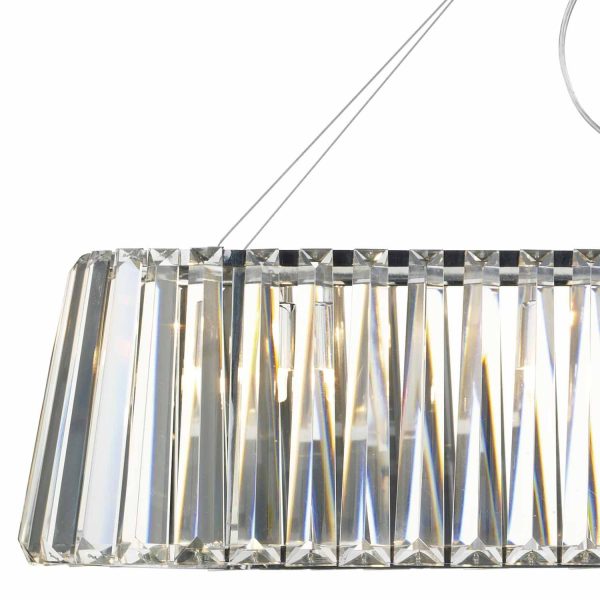 Cecilia 3 Light G9 Oval Linear Pendant Bar - Image 3