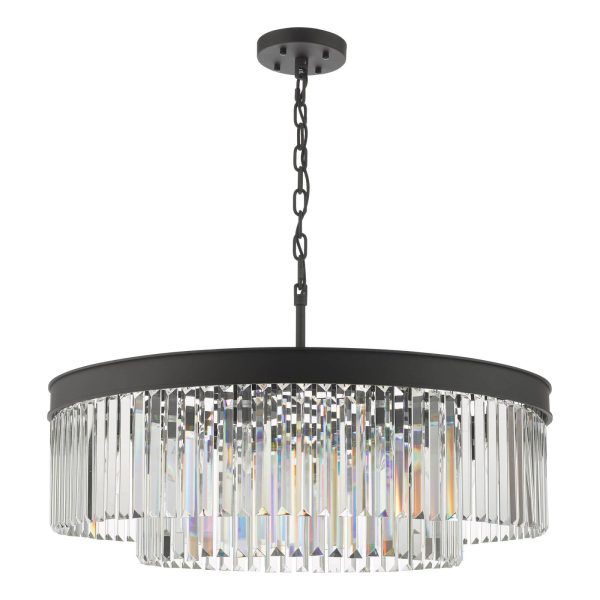 Celeus 8 Light Chandelier Anthracite & Crystal - Image 2