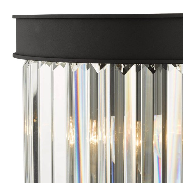 Celeus 2 Light Wall Light Anthracite & Crystal - Image 3