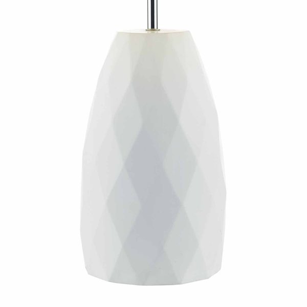 Ciara Table Lamp White Base c/w White Linen Shade - Image 2