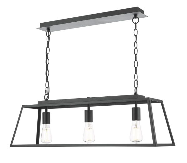 Claudia 3 Light Bar Pendant Matt Black - Image 3