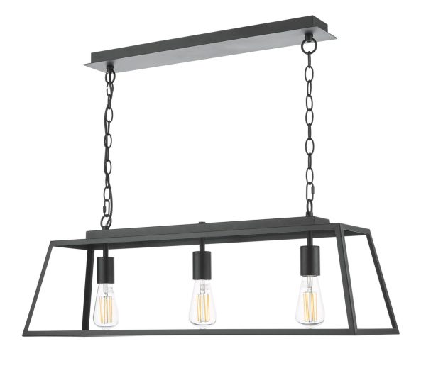 Claudia 3 Light Bar Pendant Matt Black - Image 4