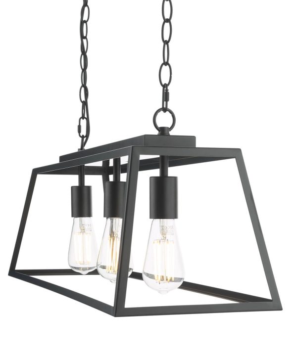 Claudia 3 Light Bar Pendant Matt Black - Image 6