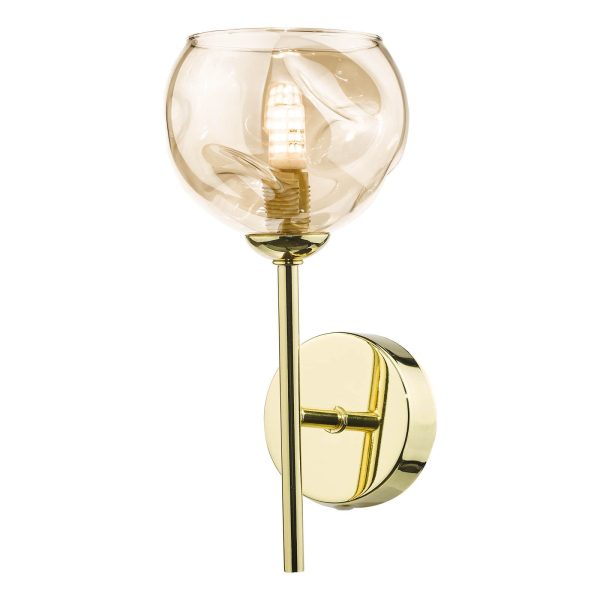 Cohen Wall Light Polished Gold Champagne Glass - Image 2