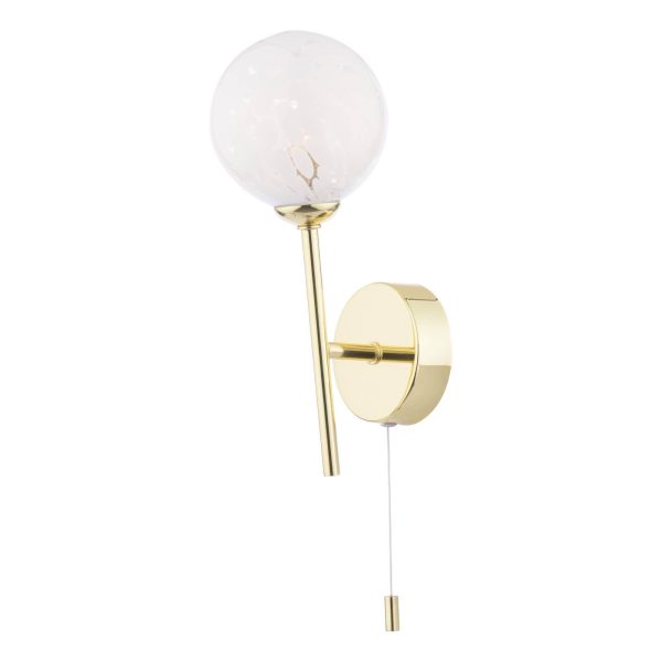 Cohen Wall Light Polished Gold & Confetti Glass