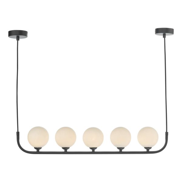 Cradle 5 Light Bar Pendant Matt With Opal Glass