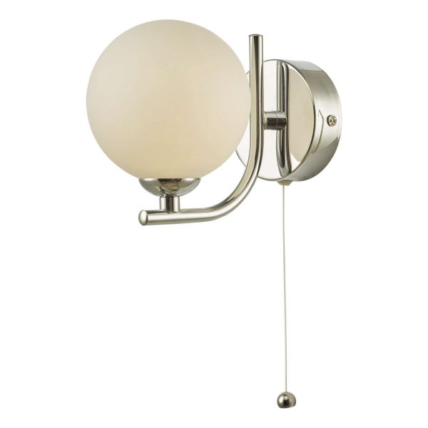 Cradle 1 Light Wall Light Polished Chrome Opal Glass - Image 3