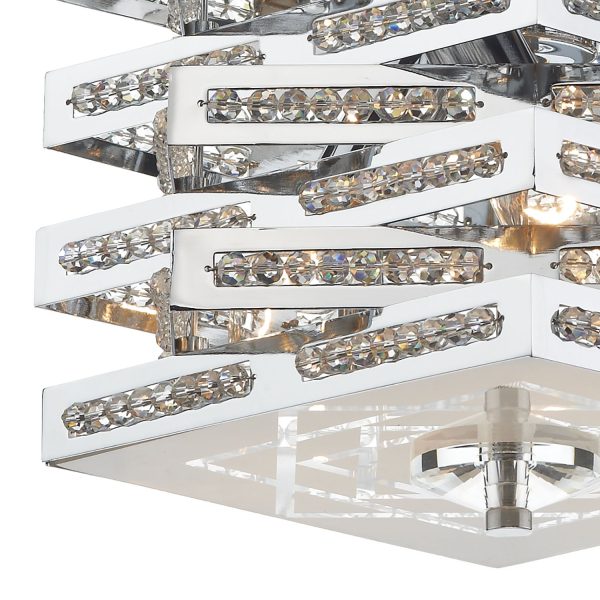 Cube 3 Light Pendant Polished Chrome