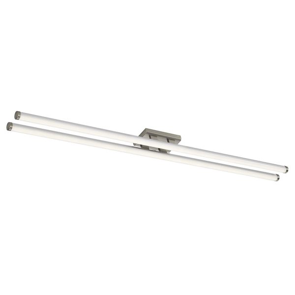 Cuisine Twin LED Ceiling Flush 117CM Brushed Chrome - Image 4