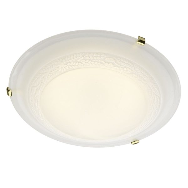 Damask 30CM Diam Flush(Glass White) - Image 2