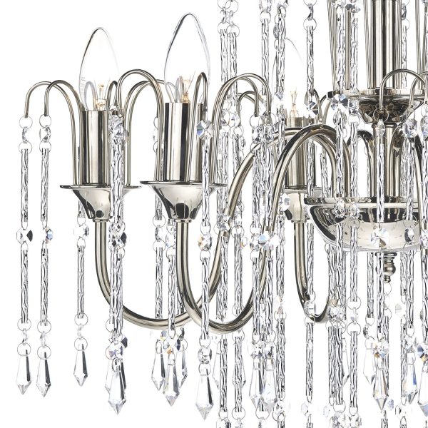 Daniella 6 Light Pendant Dual Mount Polished Nickel - Image 3