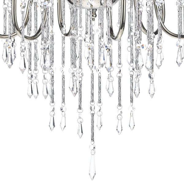 Daniella 6 Light Pendant Dual Mount Polished Nickel - Image 2