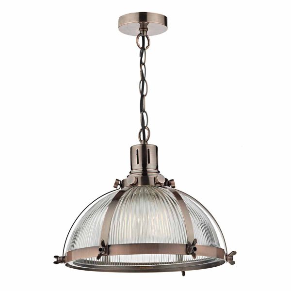 Debut 1 Light Pendant Brushed Antique Copper - Image 5