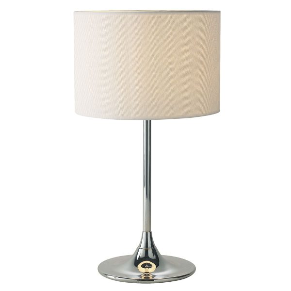 Delta Table Lamp Polished Chrome With Shade - Image 3