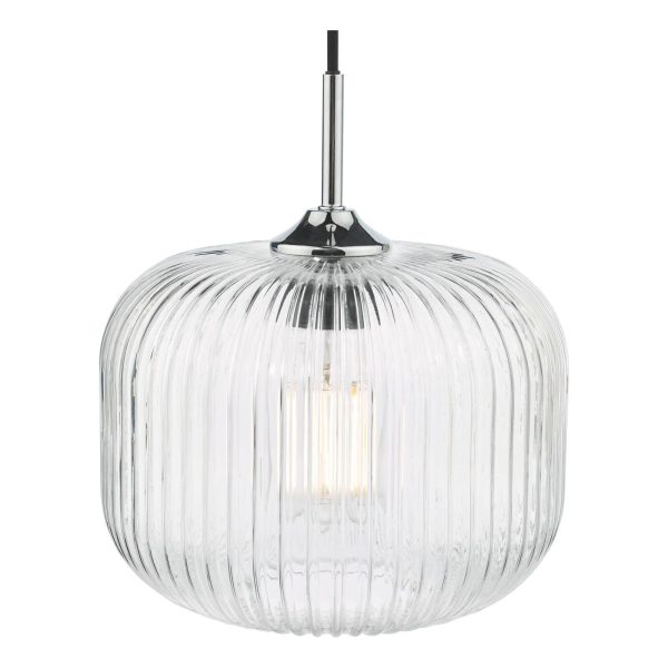 Demarius Pendant Polished Chrome and Clear Glass - Image 3