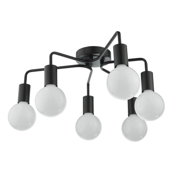 Dena 6 Light Flush Matt Black - Image 2