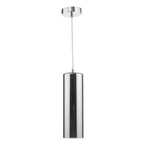 Diaz Pendant Smoked Glass and Polished Chrome - Image 2