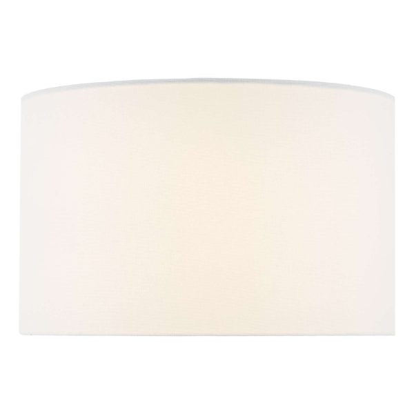 Dimple White Linen Drum Shade 38cm