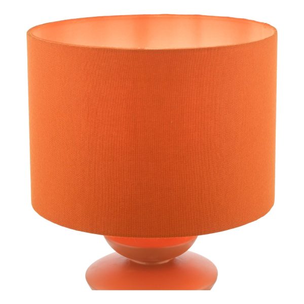 Discus Ceramic Table Lamp Orange With Shade - Image 3