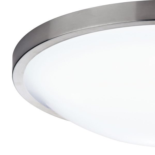 Dover Round Acrylic Flush IP44 Satin Chrome - Image 2