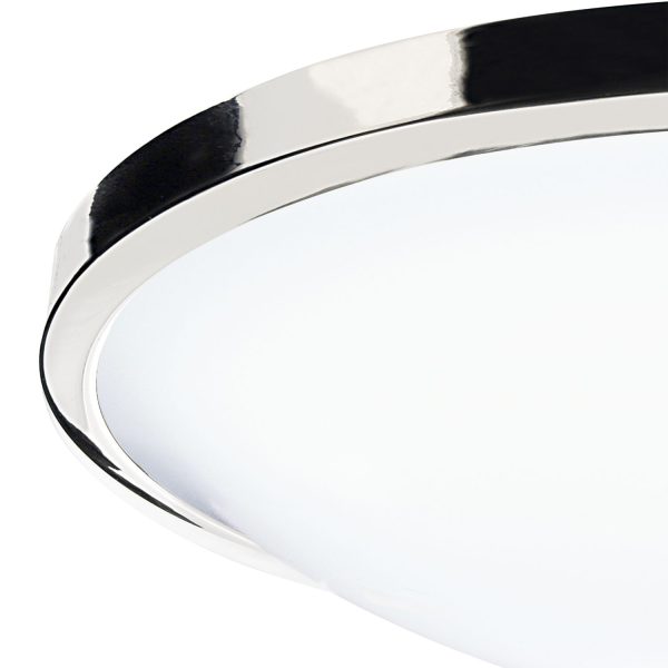 Dover Round Acrylic Flush IP44 Polished Chrome - Image 2