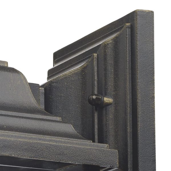 Doyle Wall Bracket Lantern Black Gold IP44