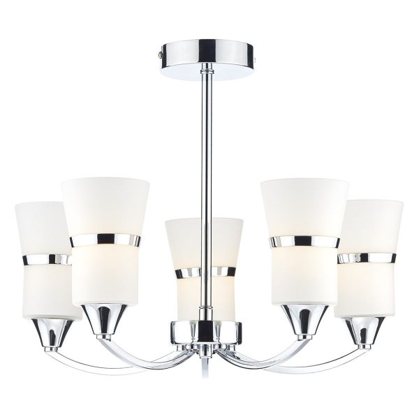 Dublin 5 Light Semi Flush Polished Chrome Led - Image 4