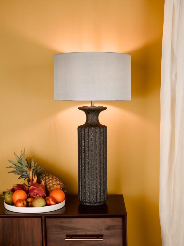 Dugan Table Lamp Black Volcanic Glaze Base Only - Image 5