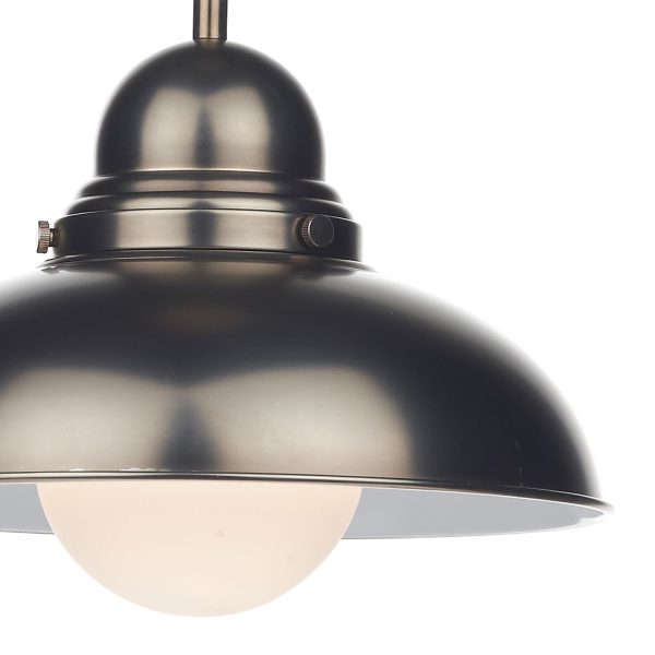 Dynamo 1 Light Pendant Antique Chrome