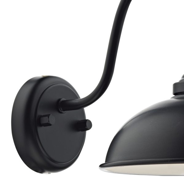 Dynamo 1 Light Wall Bracket Matt Black IP44 - Image 2