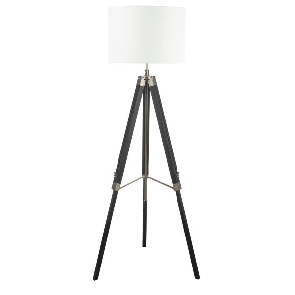 Easel Tripod Floor Lamp Black With Shade