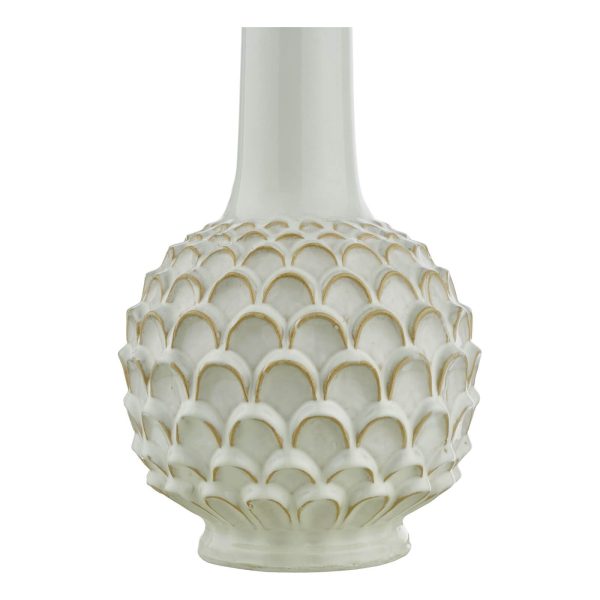 Edlyn Table Lamp White Reactive Glaze With Shade - Image 2