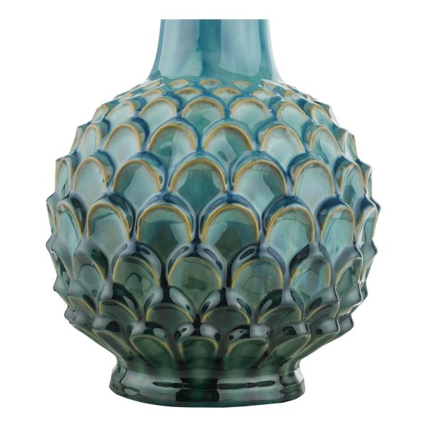 Edlyn Table Lamp Blue Reactive Glaze With Shade - Image 2