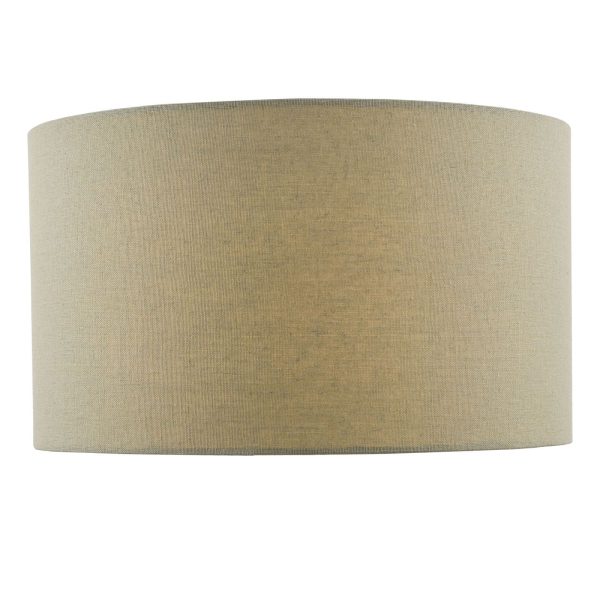 Edmond Grey Faux Silk Drum Shade 35cm