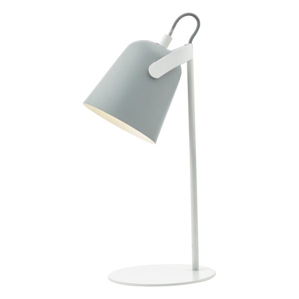 Effie Table Lamp Soft Matt Grey and White - Image 3