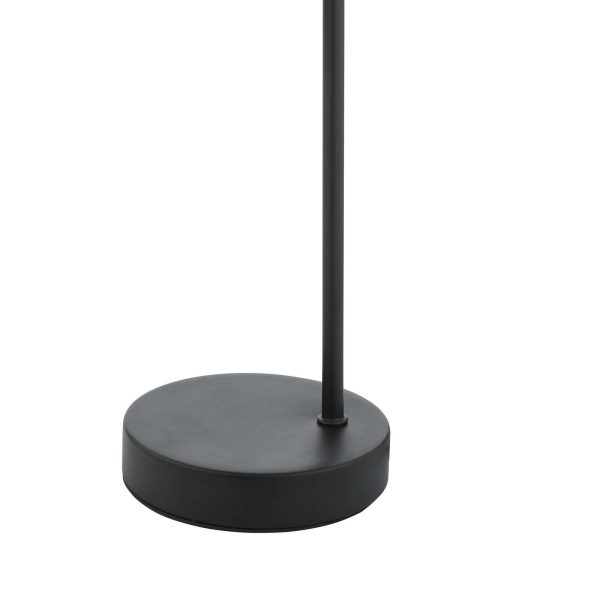 Eissa 1 Light Touch Table Lamp Matt Black Smoked Glass - Image 3