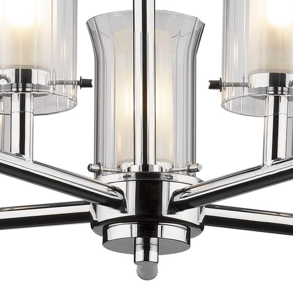 Elba 5 Light Semi Flush Polished Chrome IP44 - Image 2