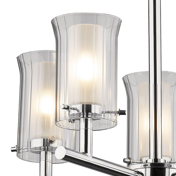 Elba 5 Light Semi Flush Polished Chrome IP44