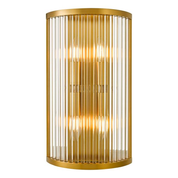 Eleanor 4 Light Wall Light Natural Brass Glass - Image 3