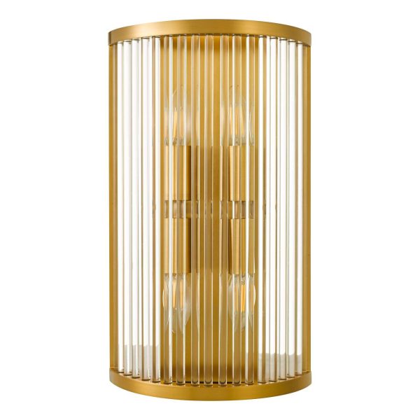 Eleanor 4 Light Wall Light Natural Brass Glass - Image 4