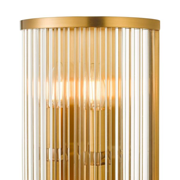 Eleanor 4 Light Wall Light Natural Brass Glass - Image 6