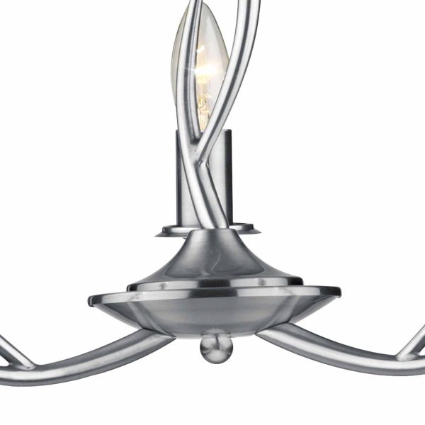 Elka 3 Light Pendant Satin Chrome - Image 3