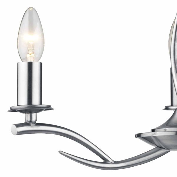 Elka 3 Light Pendant Satin Chrome - Image 2