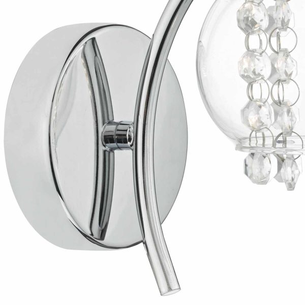 Elma Wall Light Polished Chrome & Glass