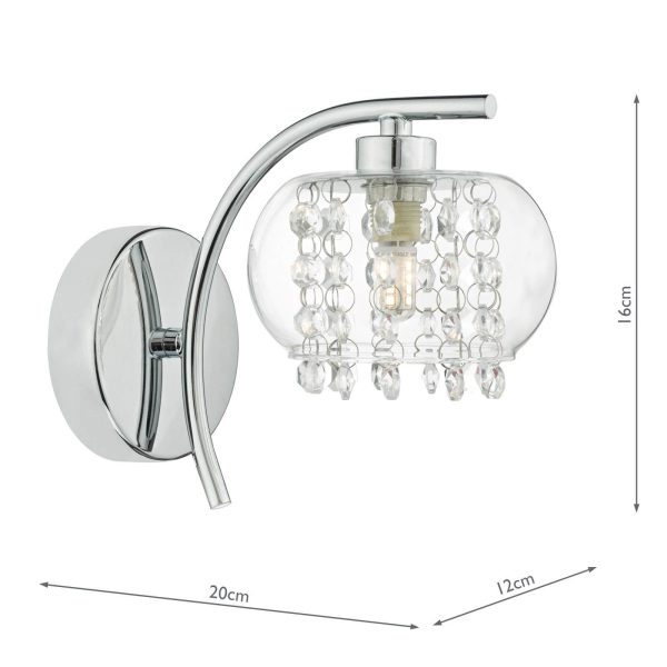 Elma Wall Light Polished Chrome & Glass - Image 4