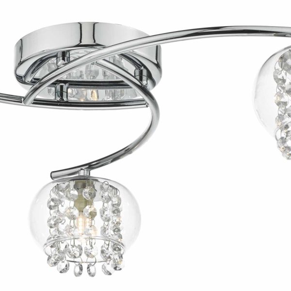 Elma 3lt Semi Flush Polished Chrome & Glass - Image 3